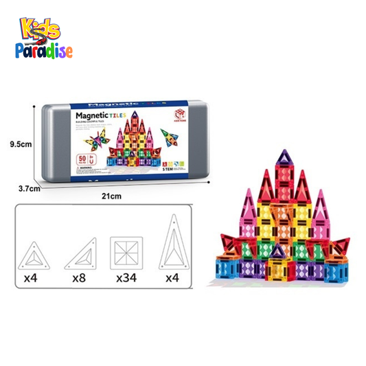 Magnetic Tiles Building Blocks 188-M 72