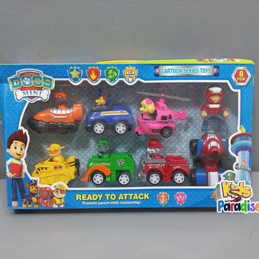 Paw Patrol Pull Back 99B PAW PETROL Toy Car 8 in 1
