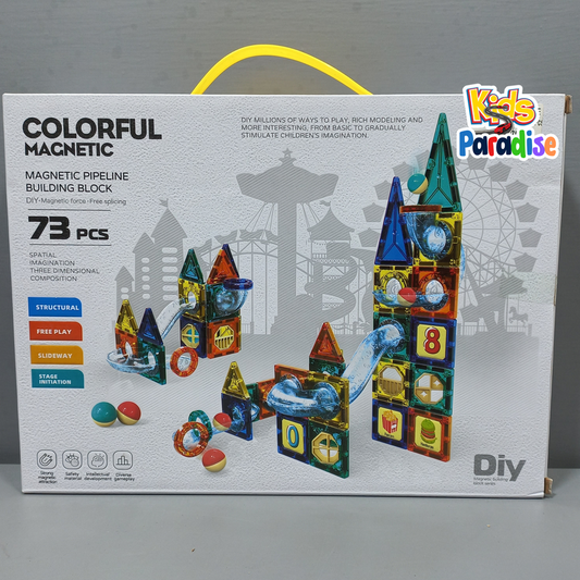 Magnet Tiles Construction Set 9916 MANETIC BLOCK 73PCS Toys For Toddler