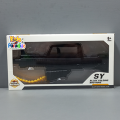 Metal Alloy Folding Gun Toy Model Bullet Shelling Folding Gun Toy